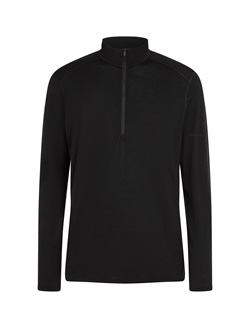 Icebreaker Men's Merino 200 Oasis LS Half Zip - Black - Langærmet uldtrøje